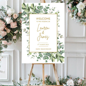 Wedding - "Elegant eucalyptus" - Welcome Signs/ Boards