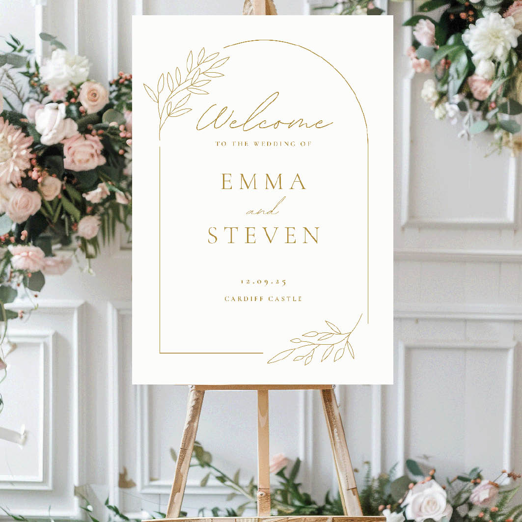 Wedding - "Captivating Cream & Gold" Welcome Boards”