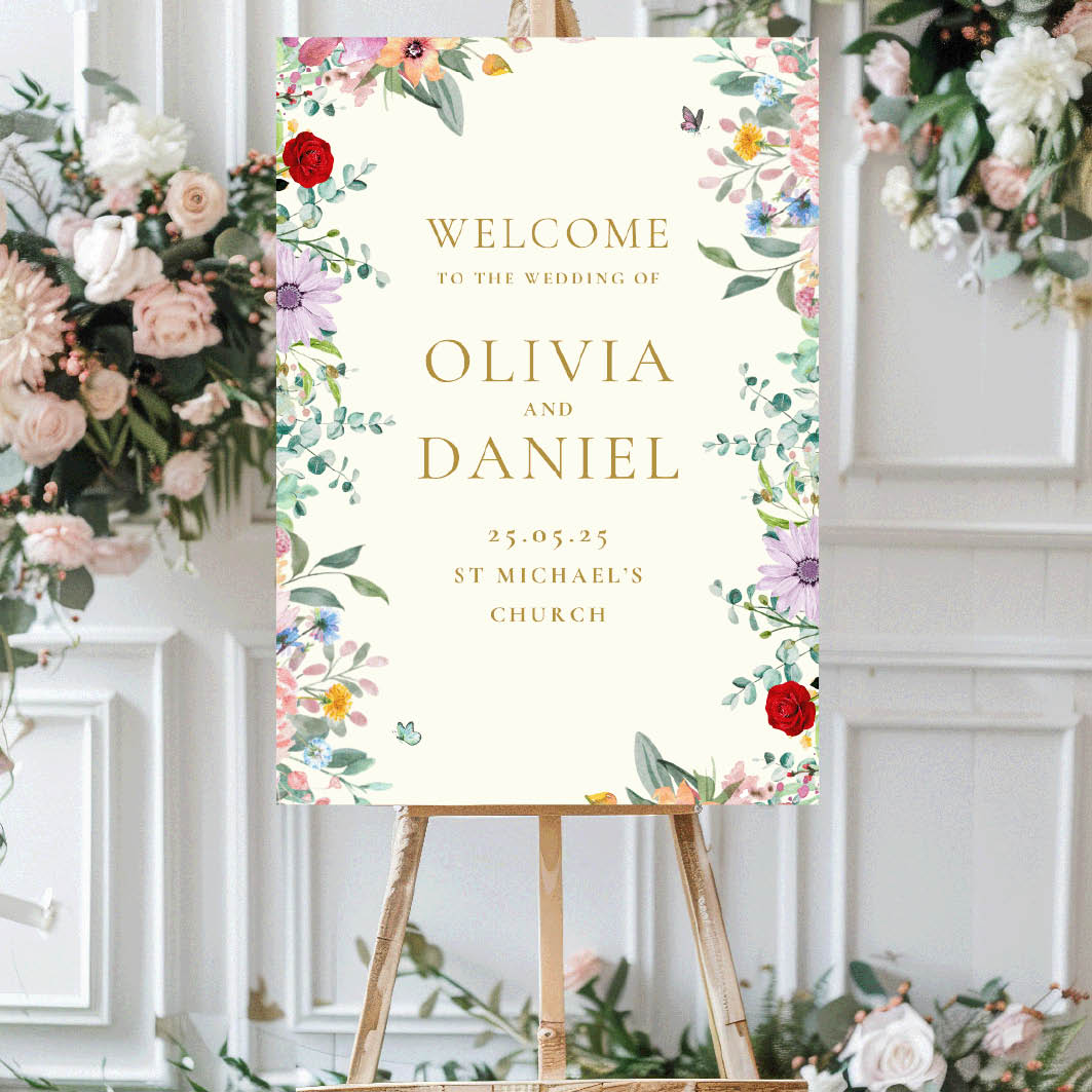 Wedding- " Decadent Floral" - Welcome Signs
