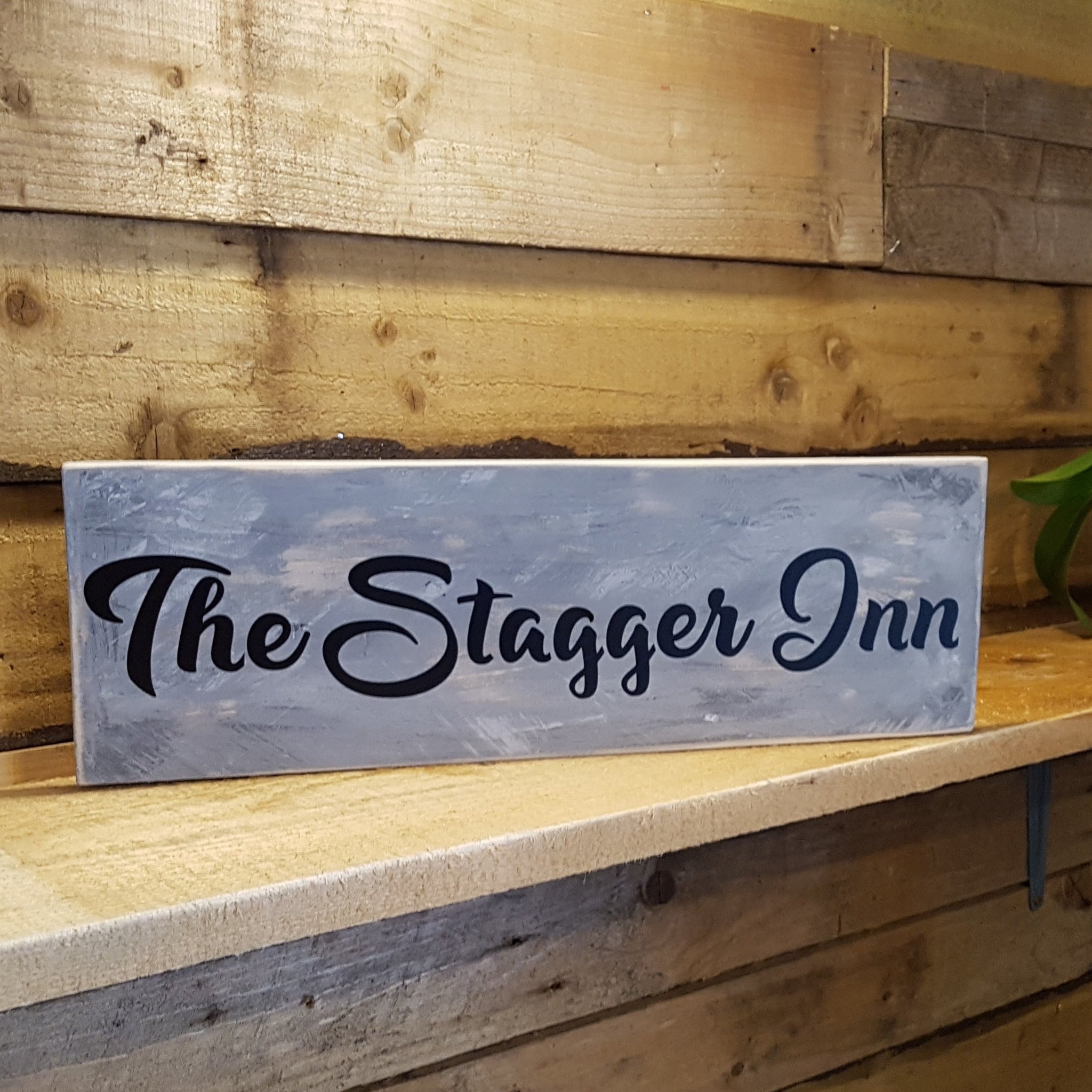 The Stagger Inn Wooden Sign – A Perfect Bar Accompaniment